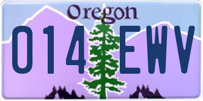 OR license plate 014EWV