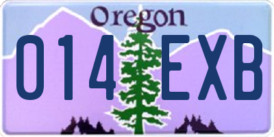 OR license plate 014EXB