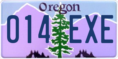 OR license plate 014EXE