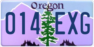OR license plate 014EXG