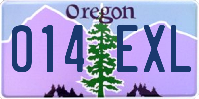 OR license plate 014EXL