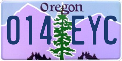OR license plate 014EYC