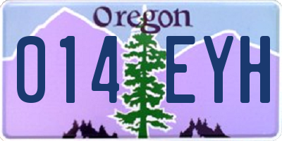 OR license plate 014EYH