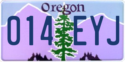 OR license plate 014EYJ