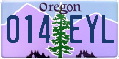 OR license plate 014EYL