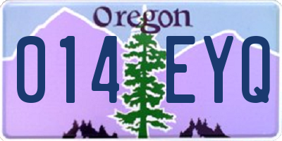 OR license plate 014EYQ