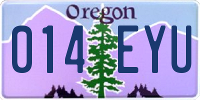 OR license plate 014EYU