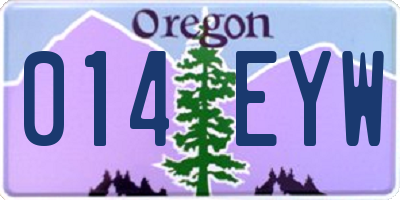 OR license plate 014EYW