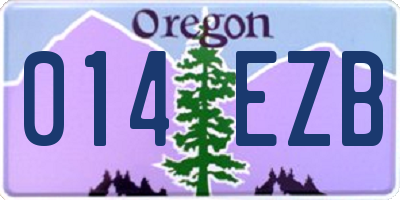 OR license plate 014EZB
