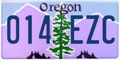 OR license plate 014EZC