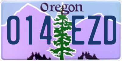 OR license plate 014EZD