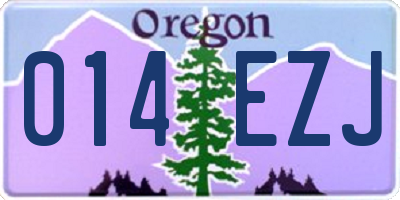 OR license plate 014EZJ
