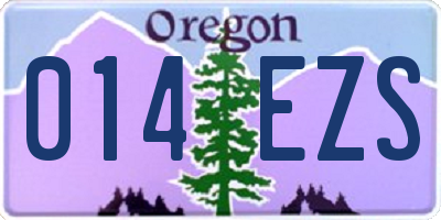 OR license plate 014EZS