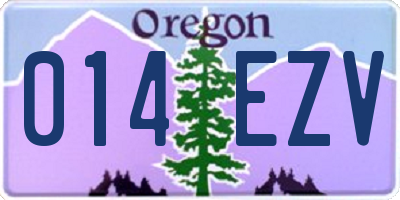 OR license plate 014EZV