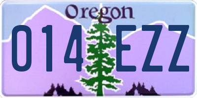 OR license plate 014EZZ