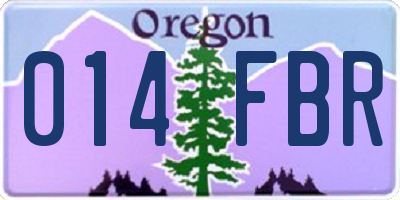 OR license plate 014FBR
