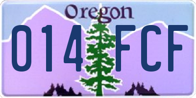 OR license plate 014FCF