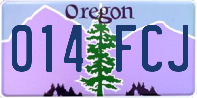 OR license plate 014FCJ