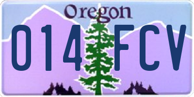 OR license plate 014FCV
