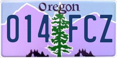 OR license plate 014FCZ