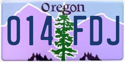 OR license plate 014FDJ