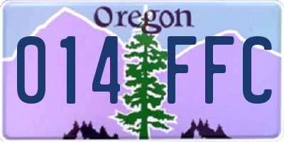 OR license plate 014FFC