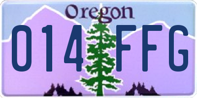 OR license plate 014FFG