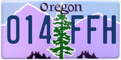 OR license plate 014FFH