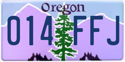 OR license plate 014FFJ