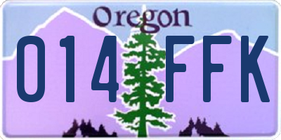 OR license plate 014FFK