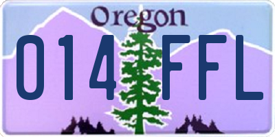 OR license plate 014FFL