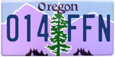 OR license plate 014FFN