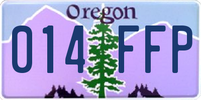OR license plate 014FFP