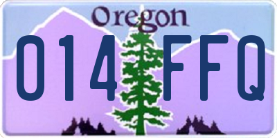 OR license plate 014FFQ
