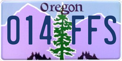 OR license plate 014FFS