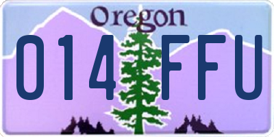 OR license plate 014FFU