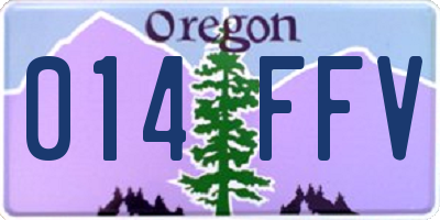 OR license plate 014FFV