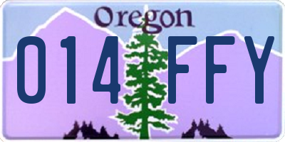 OR license plate 014FFY