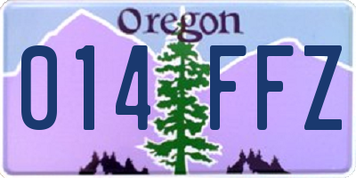 OR license plate 014FFZ