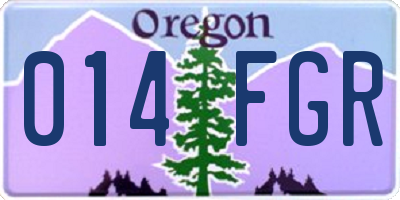 OR license plate 014FGR