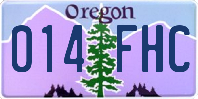 OR license plate 014FHC