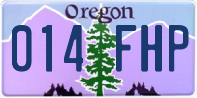 OR license plate 014FHP
