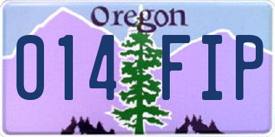OR license plate 014FIP