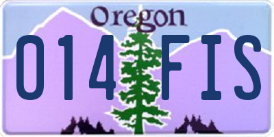 OR license plate 014FIS