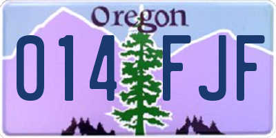 OR license plate 014FJF