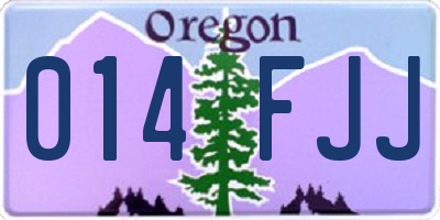 OR license plate 014FJJ