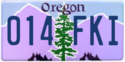 OR license plate 014FKI