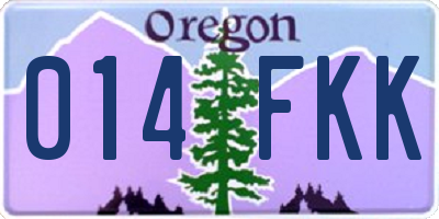 OR license plate 014FKK