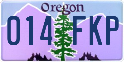 OR license plate 014FKP