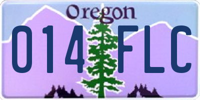 OR license plate 014FLC